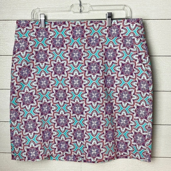 Talbots Summer star print skirt size 14p - Picture 1 of 8